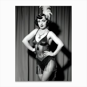 Burlesque Dancer Of The 1920s ~ Reimagined 6 Canvas Print