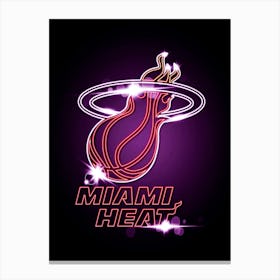 Miami Heat Neon Canvas Print