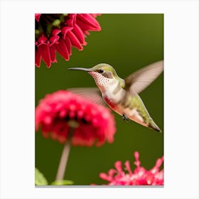 Female Ruby Throated Hummingbird -Reimagined 1 Canvas Print