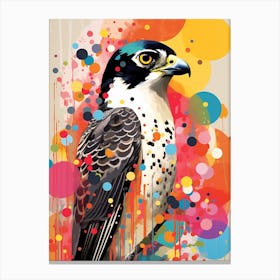 Bird Painting Collage Falcon 2 Canvas Print