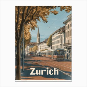 Aihrgdesign A Classic 1960s Travel Poster For Zurich Showcasi 83a18329 C649 4961 975d 80b14bcf05dc 3 Canvas Print