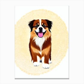 Tibetan Spaniel Illustration dog Canvas Print