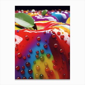 Rainbow Apples Canvas Print