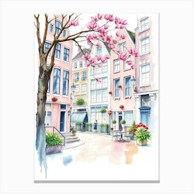 Watercolor Of A City 2 Canvas Print