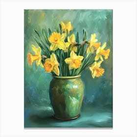 Daffodils In A Vase Canvas Print