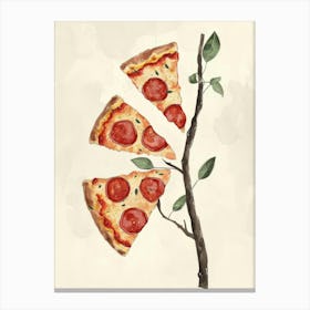 Pizza On A Branch 2 Canvas Print