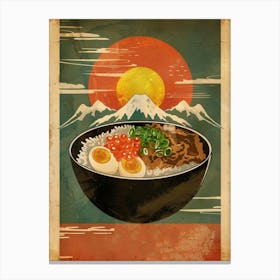 Donburi Japanese Dish Mid Century Modern Canvas Print