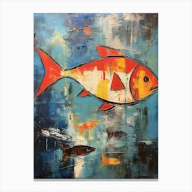 Fish Abstract Expressionism 4 Canvas Print