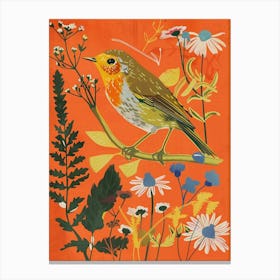 Spring Birds Robin 5 Canvas Print