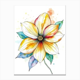 Watercolor Flower 3 Canvas Print