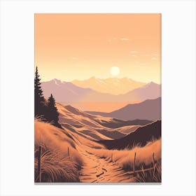 Dusky Track New Zealand 3 Hiking Trail Landscape Canvas Print