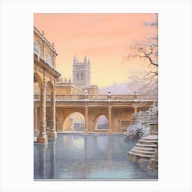 Dreamy Winter Painting Bath United Kingdom 4 Canvas Print