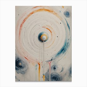 Primary Swirl Drop Canvas Print