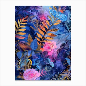 Tropical Leaves And Flowers 5 Canvas Print