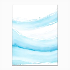 Blue Ocean Wave Watercolor Vertical Composition 25 Canvas Print