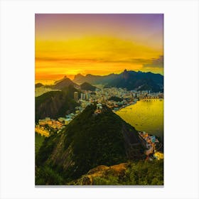 Rio De Janeiro, Brazil at Sunset Canvas Print