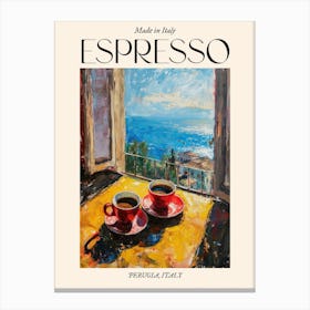 Perugia Espresso Made In Italy 3 Poster Canvas Print