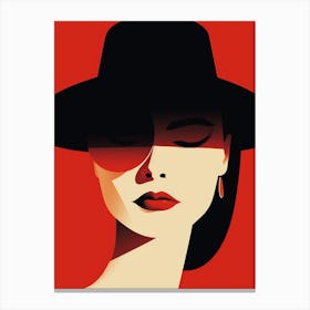 Woman In A Hat Canvas Print