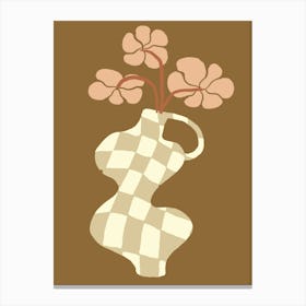 Checkered Vase 1 Canvas Print