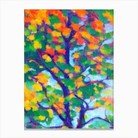 Leyland Cypress 2 tree Abstract Block Colour Canvas Print