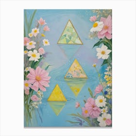 Three Triangles In The Water Canvas Print