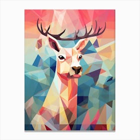 Abstract Geometric Deer 1 Canvas Print