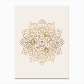 Beige Mandala No 136 C Canvas Print