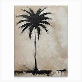Ink and watercolor palm tree coastal artwork Canvas Print