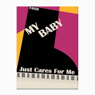My Baby Just Cares For Me, Nina Simone Canvas Print