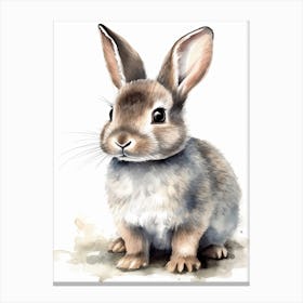 Baby Bunny Watercolour Nursery 5 Canvas Print