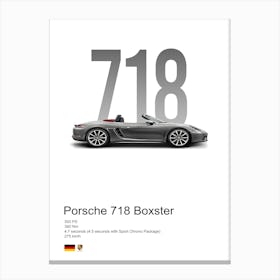 718 Boxster Porsche Canvas Print