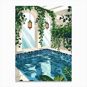 Swimming Pool In The House Canvas Print