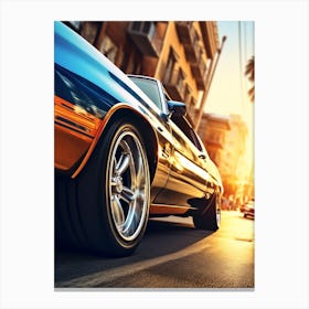 American Muscle Car In The City 018 Canvas Print
