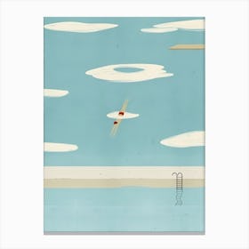 Aquatic Soar , swimming collection Canvas Print