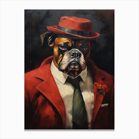 Gangster Dog Boxer Canvas Print