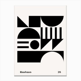 Geometric Bauhaus Poster B&W 35 Canvas Print