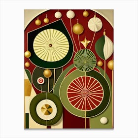 Abstract Christmas Ornaments Canvas Print