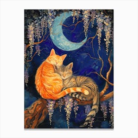 Cats On A Tree Canvas Print