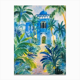 Blue Palms 1 Canvas Print