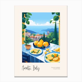 Amalfi, Italy Lemons 5 Italian Summer Collection Canvas Print