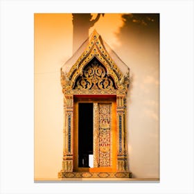 The Golden Window Of Chiang Mai Canvas Print