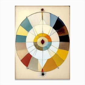 Medicine Wheel Symbol Abstract Painting Canvas Print