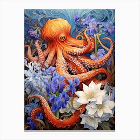 Octopus Exploring Surroundings 3 Canvas Print