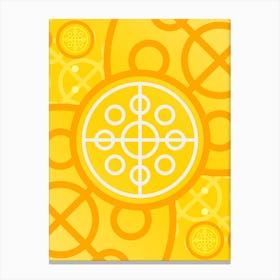 Geometric Abstract Glyph in Happy Yellow and Orange n.0054 Canvas Print