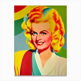 Jean Harlow Colourful Pop Movies Art Movies Canvas Print