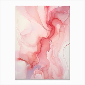 Pink And White Flow Asbtract Painting 4 Canvas Print