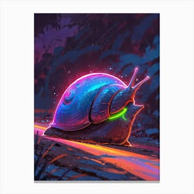Snail On The Road 3 Canvas Print
