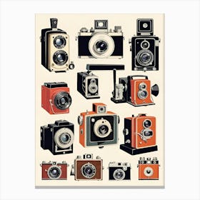 Vintage Cameras Canvas Print