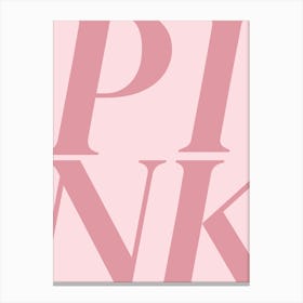 Pink Logo Canvas Print