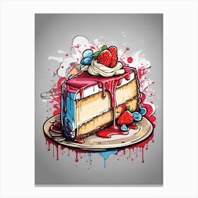 Ice Cream Cake Vector Illustration 1 Canvas Print